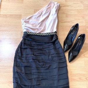 Express one shoulder mini cocktail dress